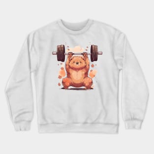 bear lifting weight Crewneck Sweatshirt